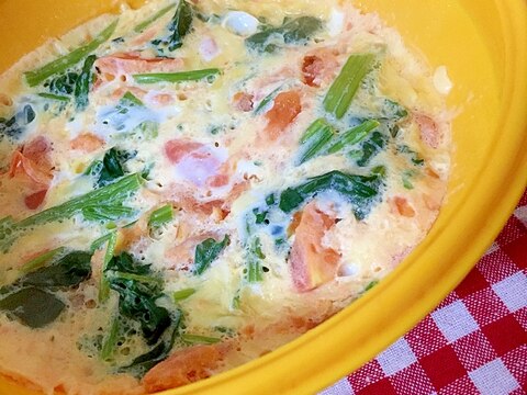 レンジで トマトとほうれん草のオムレツ レシピ 作り方 By Thank You Good Bye 楽天レシピ レンジで トマトとほうれん草のオムレツ レシピ 作り方 By Thank You Good Bye 楽天レシピ